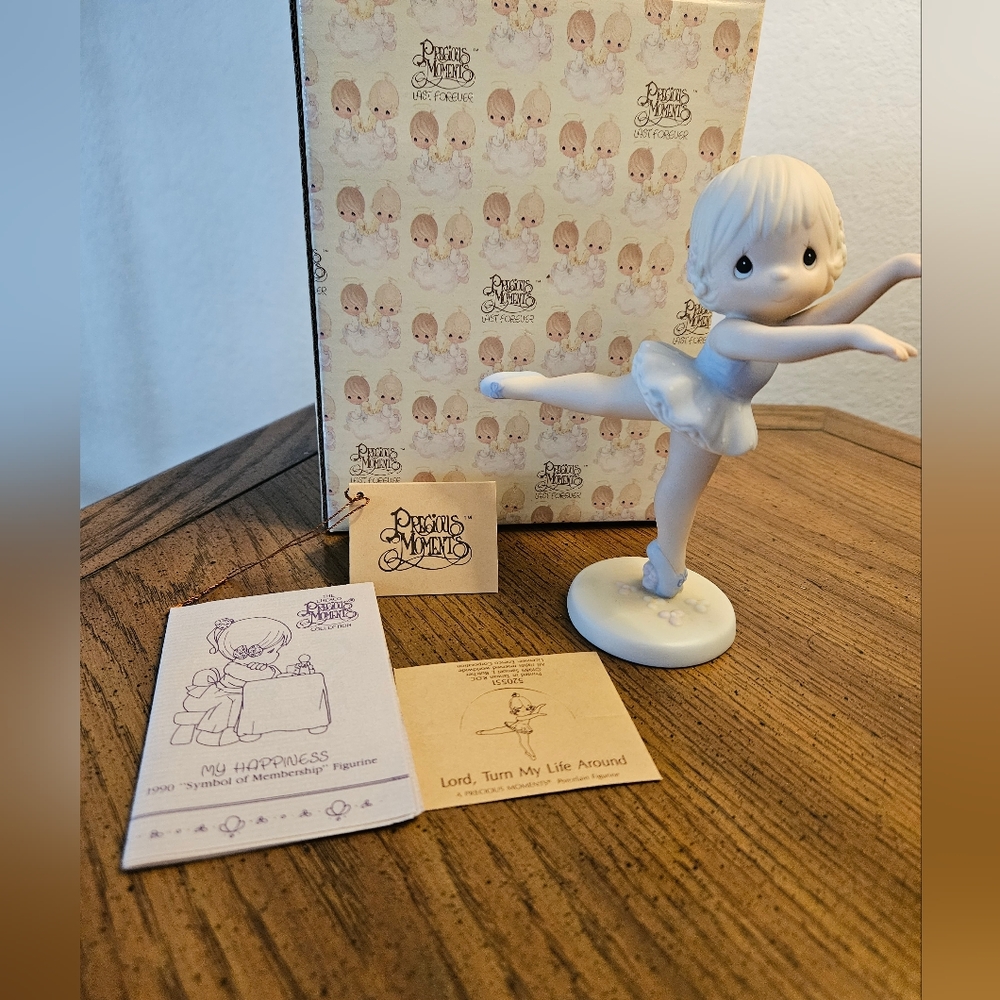 Precious Moments "Lord, Turn My Life Around" With tags and original packaging.